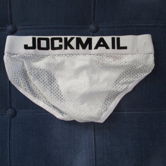 NWT Jockmail White Mesh Men's Briefs Size M - Picture 2 of 4